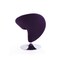 Manhattan Comfort Curl Swivel Accent Chair in Purple and Polished Chrome, PK2 2-AC040-EP - alternate 2